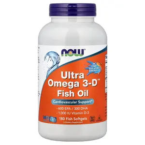 NOW Foods Ultra Omega 3-D™ Fish Oil, 180 Fish Softgels