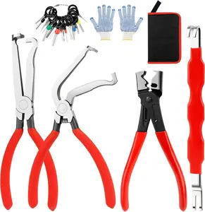 7 Pc Electrical Disconnect Pliers and Terminal Removal Tool Set with Gloves