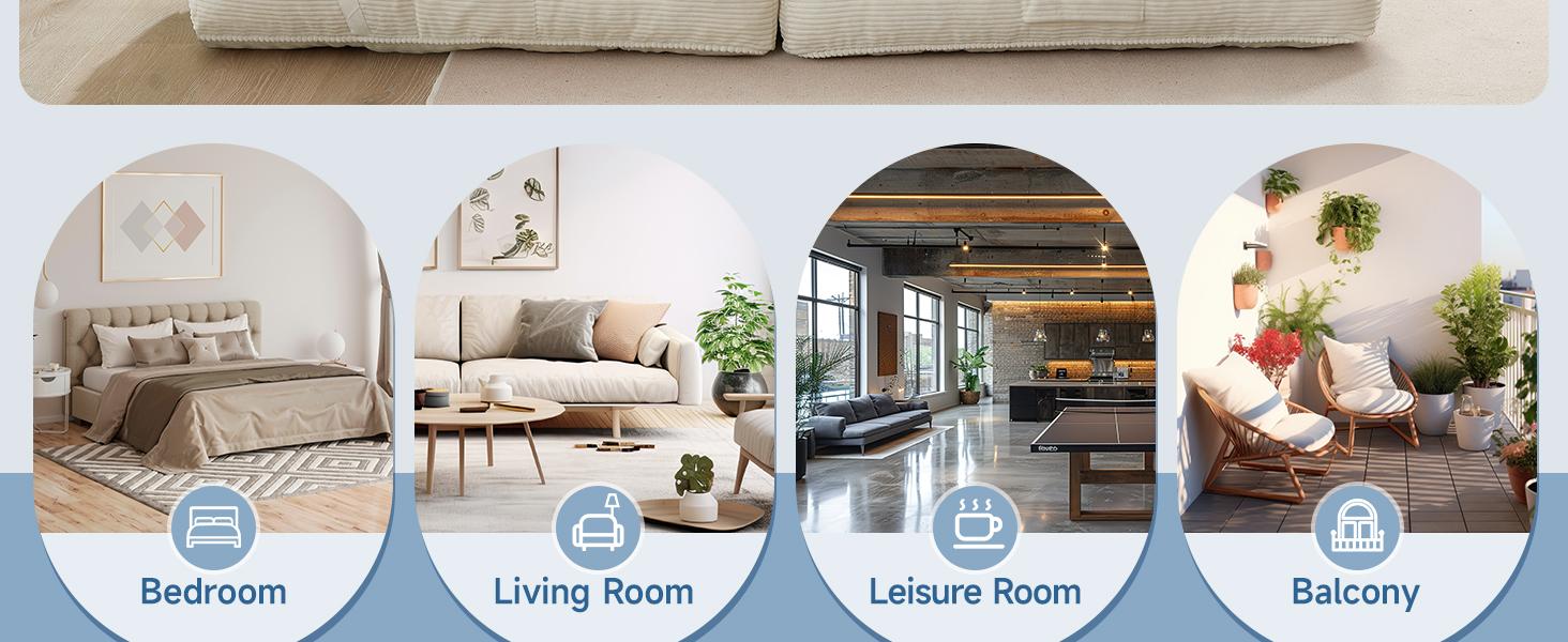 【SPOTLIGHT DAY】ONBRILL Folding Sofa Bed with Pillow, Convertible Sleeper Chair with Back Support, Corduroy Portable Fold Out Chair Bed, Comfy Floor Sofa Lounge for Living Room, Single 【SPOTLIGHT DAY】ONBRILL Folding Sofa Bed with Pillow, Convertible Sleeper Chair with Back Support, Corduroy Portable Fold Out Chair Bed, Comfy Floor Sofa Lounge for Living Room, Single