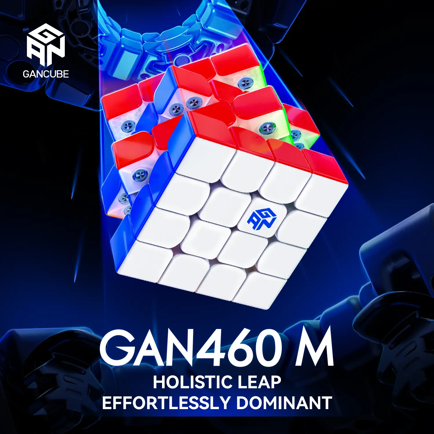 【Official Store】GAN 460 Cube 4x4 Magnetic Speed Cube Stickerless Puzzle Toy For Kids & Adults