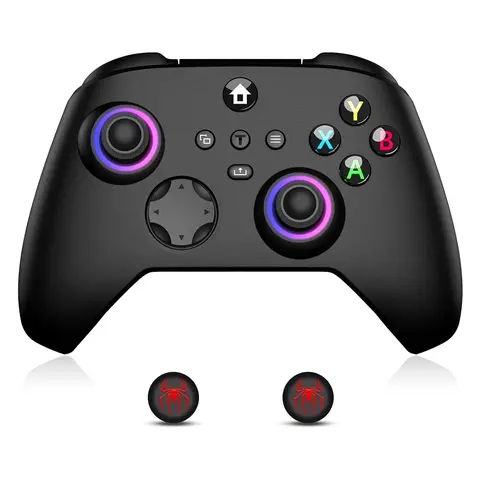 JORREP Anti-Drift Wireless Console Controller Accessory for Xbox, Compatible with Xbox Series X/S/1 & PC, 2 Silicone Thumb Grips, Hall Effect Joysticks, 2.4GHz Wireless Adapter, RGB LED Light, Dual Rumble, TURBO, Custom Buttons, Durable Design