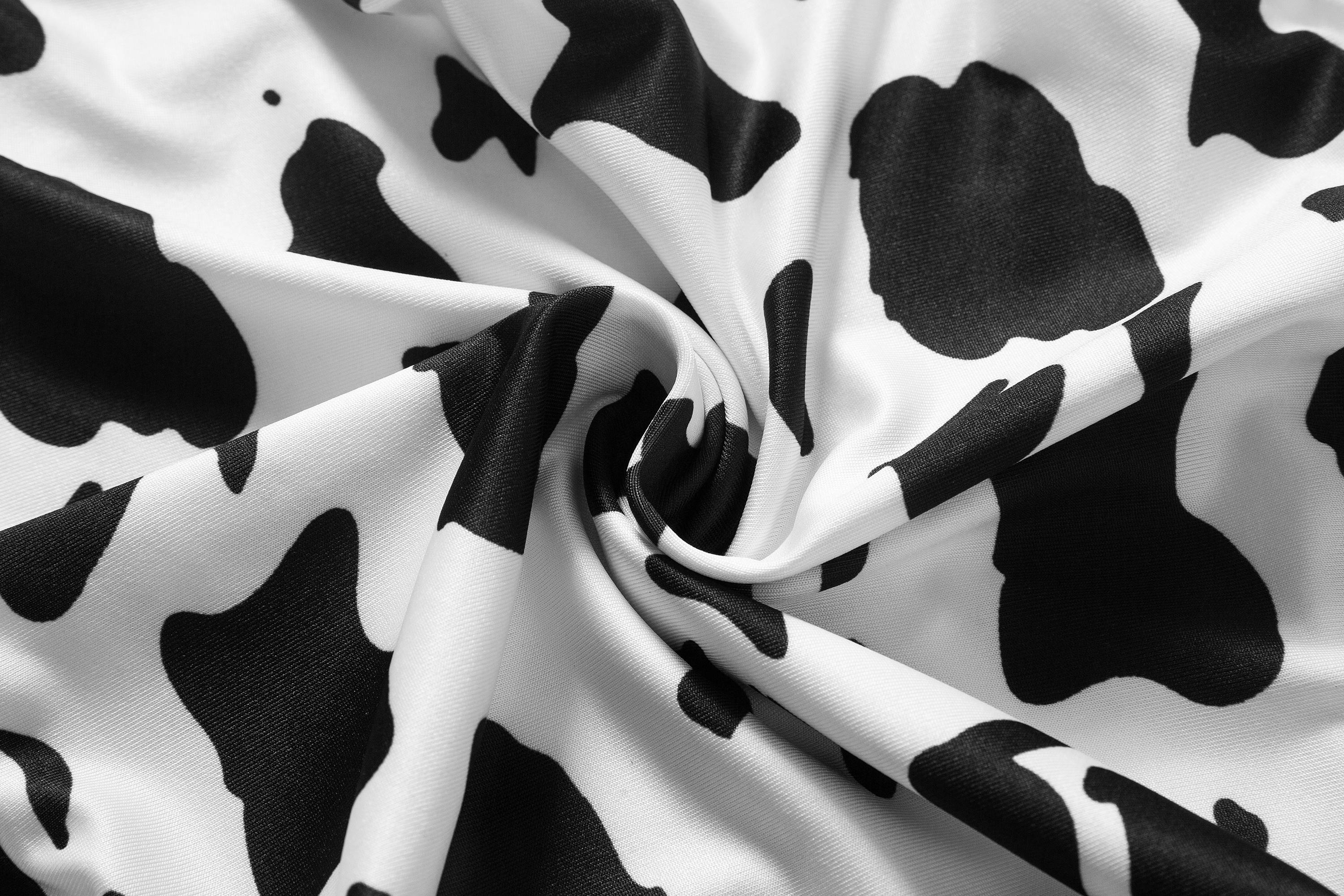 Women's Cow Print Bodysuit, Viral Bodysuits Comfortable Breathable Slim Fit Shapewear Underweaer Womenswear, Halloween Outfit Thanksgiving Gift.