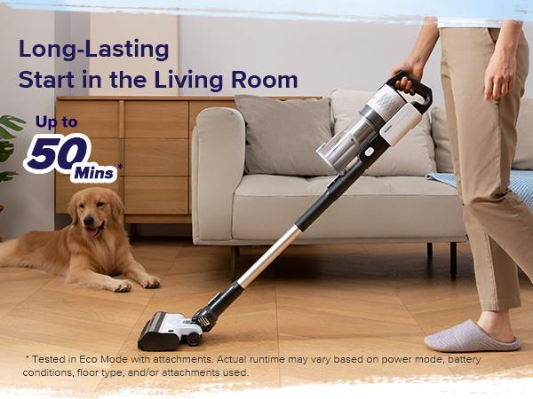 LEVOIT LVAC-200 Cordless Vacuum Cleaner, Stick Vac with Powerful Suction, Up to 50 Minutes, Rechargeable, Carpet, Hard Floor, Pet Hair, Deep Clean
