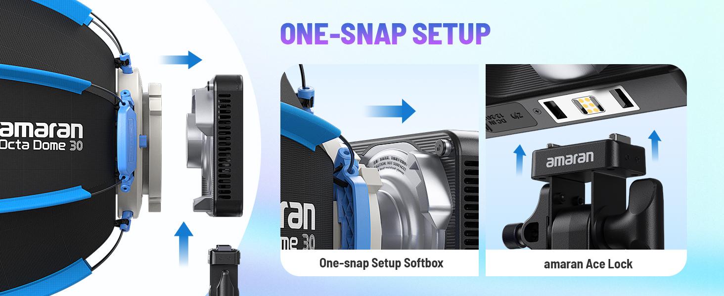 amaran Ray 60c RGB Video Light - 60W full-color Portable Studio Light CCT 1,800K-20,000K,3910Lux/1m, IP54 Bowens Mount,w/Softbox Portable Bag for Content Creators Vlog,Live Streaming,Weddings, Events, Conventions