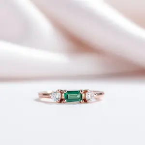 Emerald Gemstone Engagement Ring