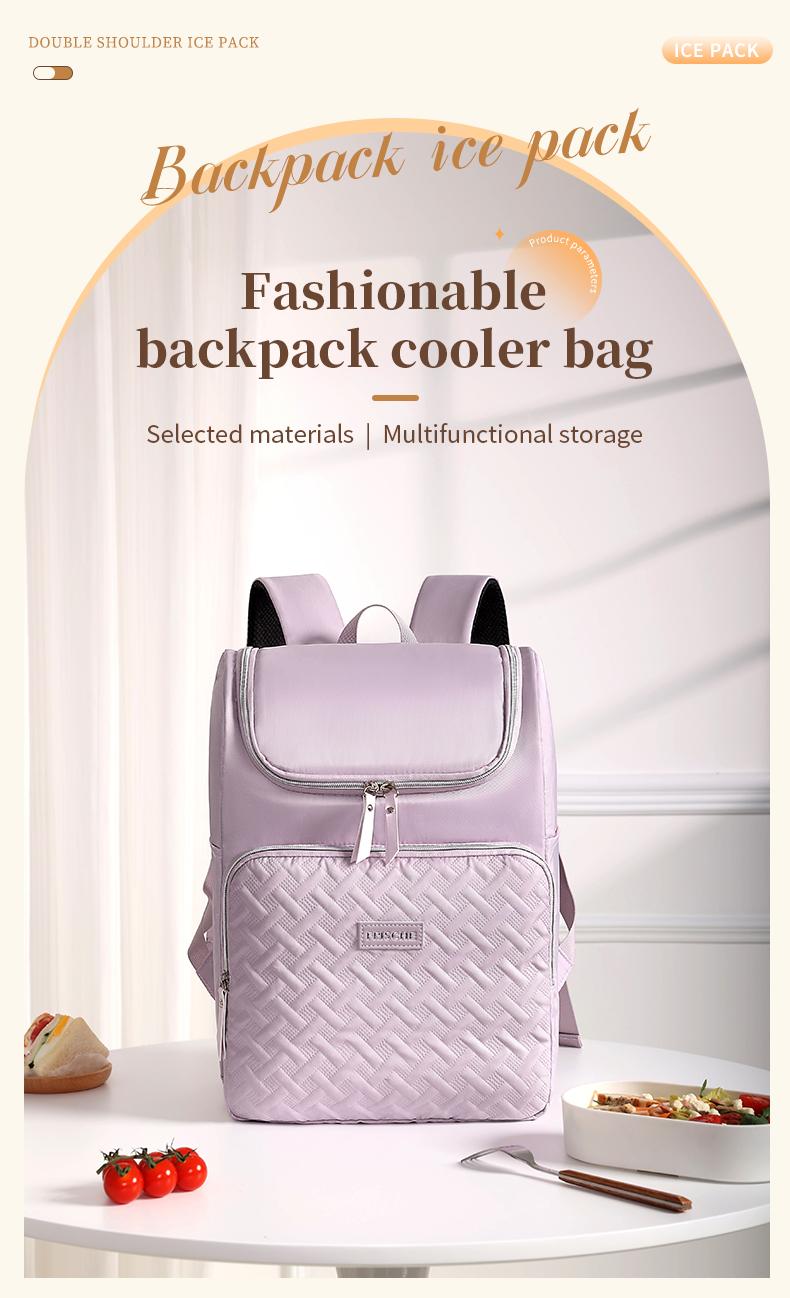 17L Large Capacity Picnic Backpack，Women's Insulated Lunch Backpack，Men's Waterproof Hiking Backpack Cooler Soft Cooler Bag for Picnic Camping