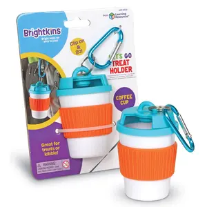 Brightkins Let's Go Dog Treat Holder Original Coffee Cup BPA-Free Easy-Clean Clip & Go Design for Training and On-The-Go Use