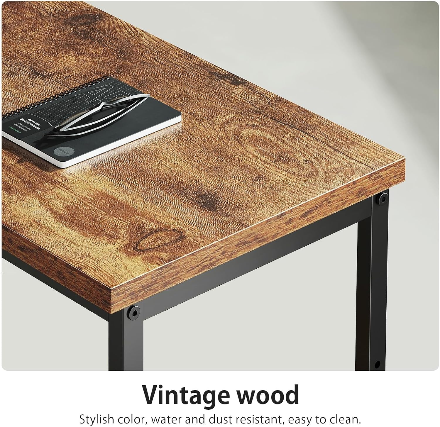 Multifunctional 40 Inch Computer Desk with Storage - Modern Writing Desk with 2 Fabric Drawers & Shelf, Adjustable Organizer & Side Hook for Home Office Study