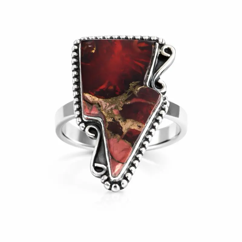 Red Rose Dahlia Lightning Bolt