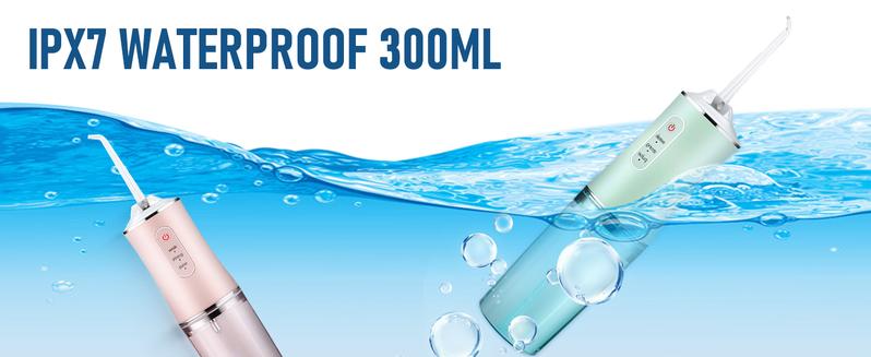 Electric Water Flosser Cordless for Teeth 3 Modes 4 Jet Tips Cleaning and Flossing Water Dental Portable Floss Irrigator Oral Water Flossed Rechargeable Tonsil Stone Travel Adults Cleanser Pink
