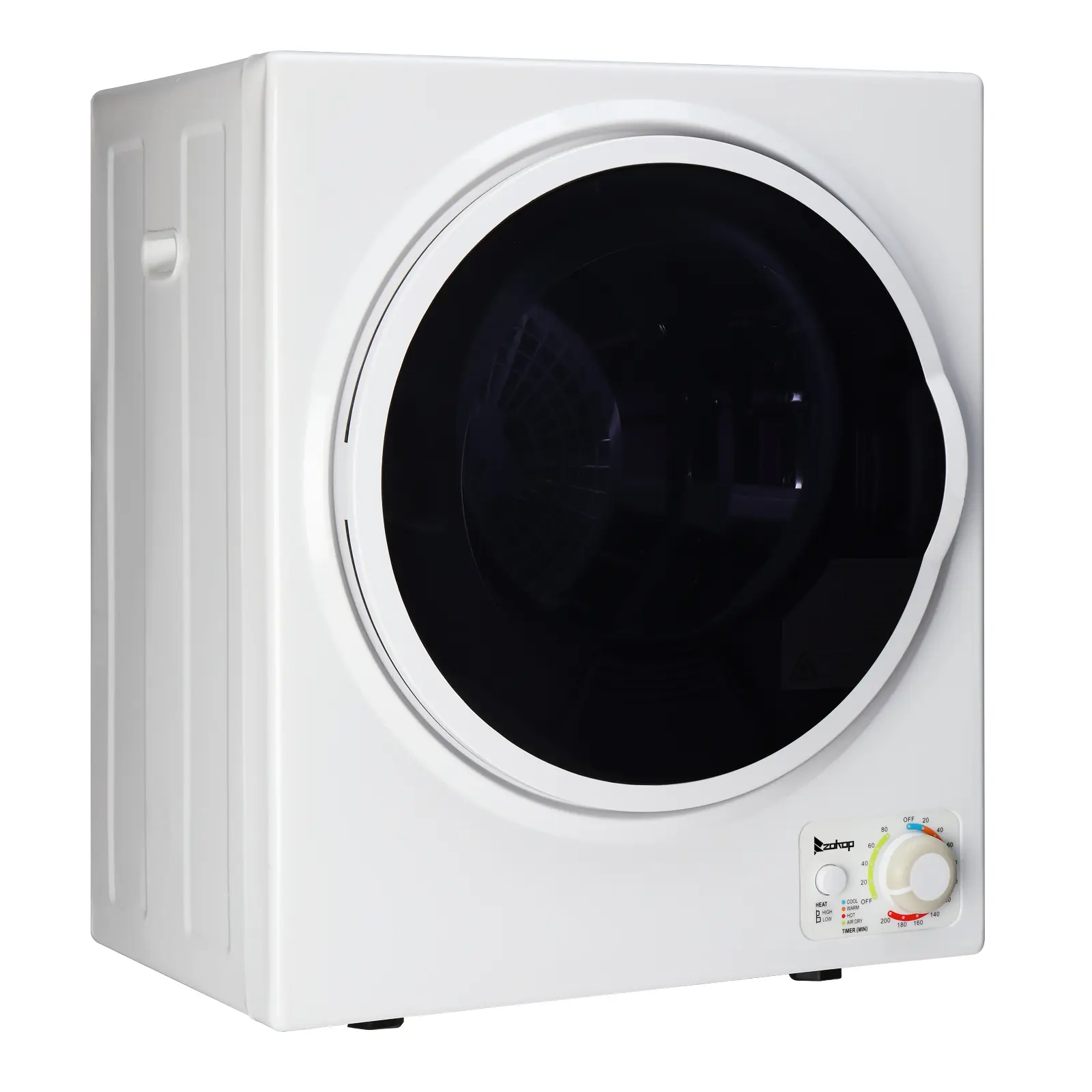Compact Clothes Dryer 1.6cuft, Portable Front Load Dryer with Stainless Steel Drum, Mechanical Control, for Apartment, Wall Mountable