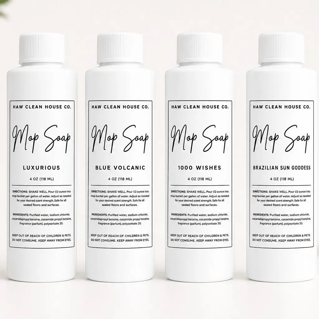 SAMPLE Mop Soap 4 Pack - 1 of Each Scent Scented Mop Soap Mop Soap Cleaner Household Cleaning Supplies