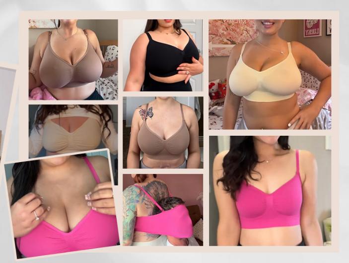 FeelinGirl Women's Wireless Bra Comfort Bralettes No Underwire Unlined Cami Bra Seamless Tshirt Bras Sports Bra Bralette Basic Comfortable Fit Womenswear Everyday Up to 44DD Springtok