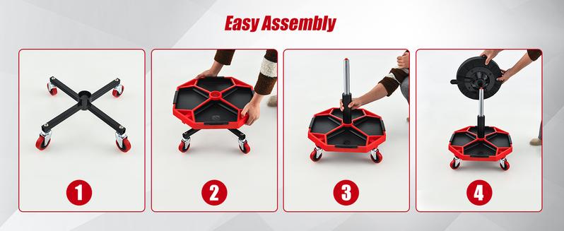 COSTWAY Garage Stool, Rolling Mechanic Stool with 16”-22” Adjustable Height, Universal Wheels, Removable Magnetic Tool Tray, 2” Thick Padded Cushion, 330LBS Capacity, Roller Creeper Seat, Shop Chair