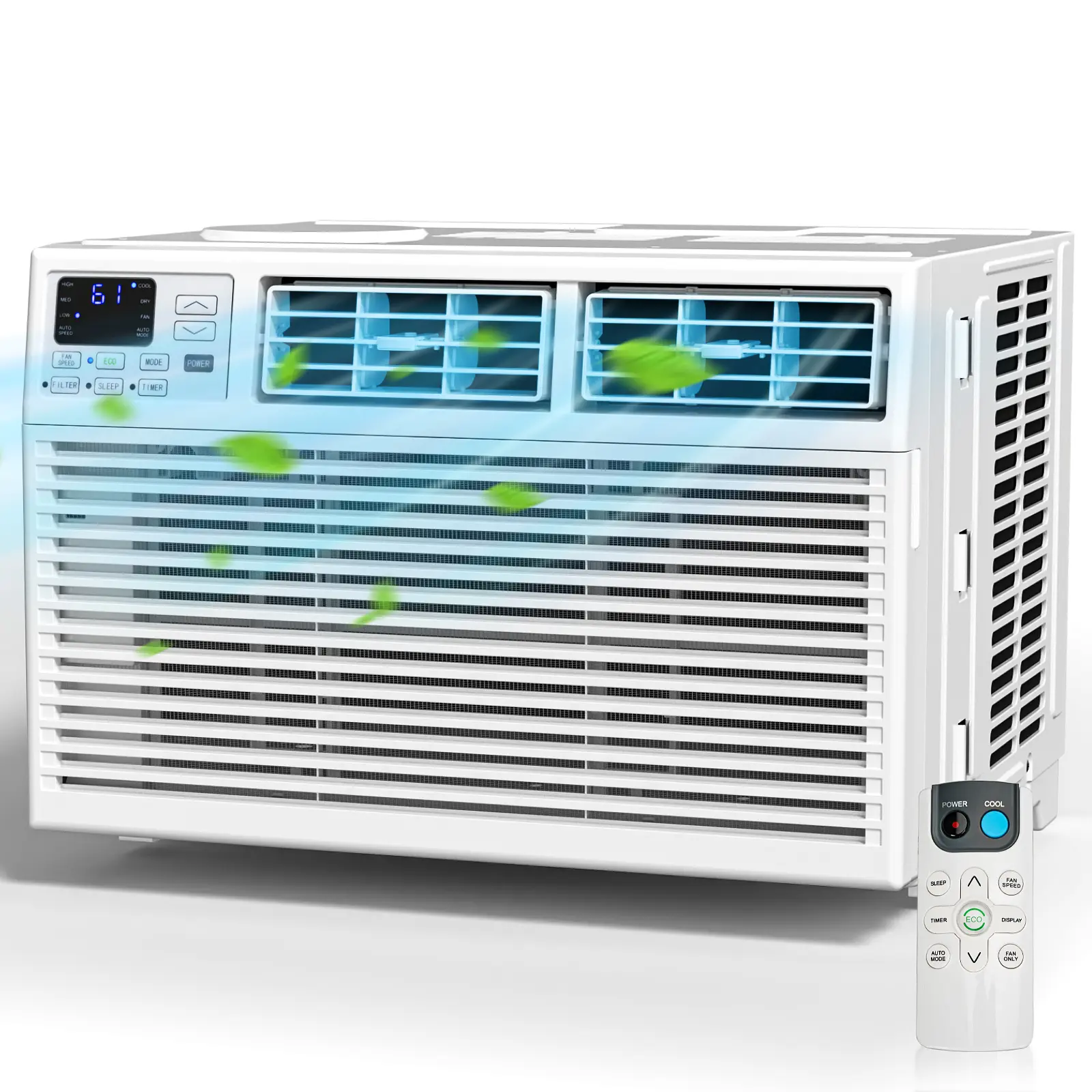 【Back to School】Antarctic Star Window Type Aircon, 12000 BTU Multi Function Airconditioner for 400 Sq. Ft. - 6 Modes, 24H Timer, Low Noise, Energy-Saving, Full Window View, Remote Control, White