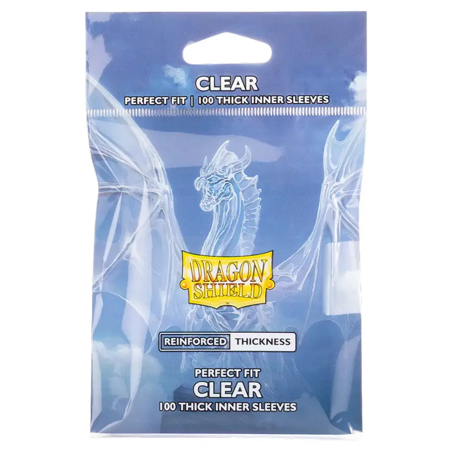 Dragon Shield: Perfect Fit Thick Inner Sleeves - Clear (100ct)