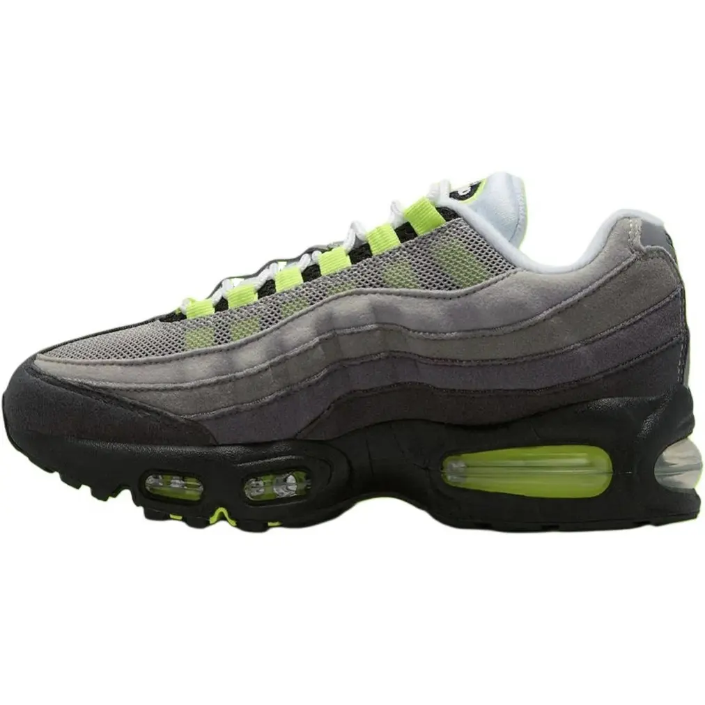 Nike Air Max 95 OG GS 'Big Bubble-Neon' 2026 Kids' Athletic Footwear, Sport Shoe, Sneaker, Sports Shoes, Trainer, Casual, Laces, Low Top, Youth Sizes, True Size Fit, Breathable, Lightweight