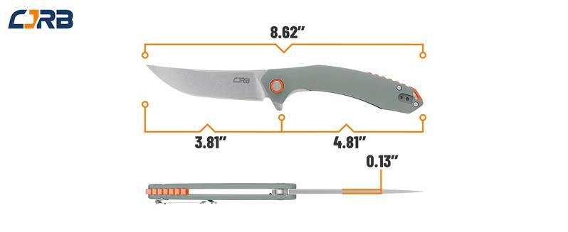 CJRB Gobi  Pocket Knife, 2 Pack, Tool knife with AR-RPM9 Steel Blade and G10 Handle for Men Outdoor, Black and Natural Green