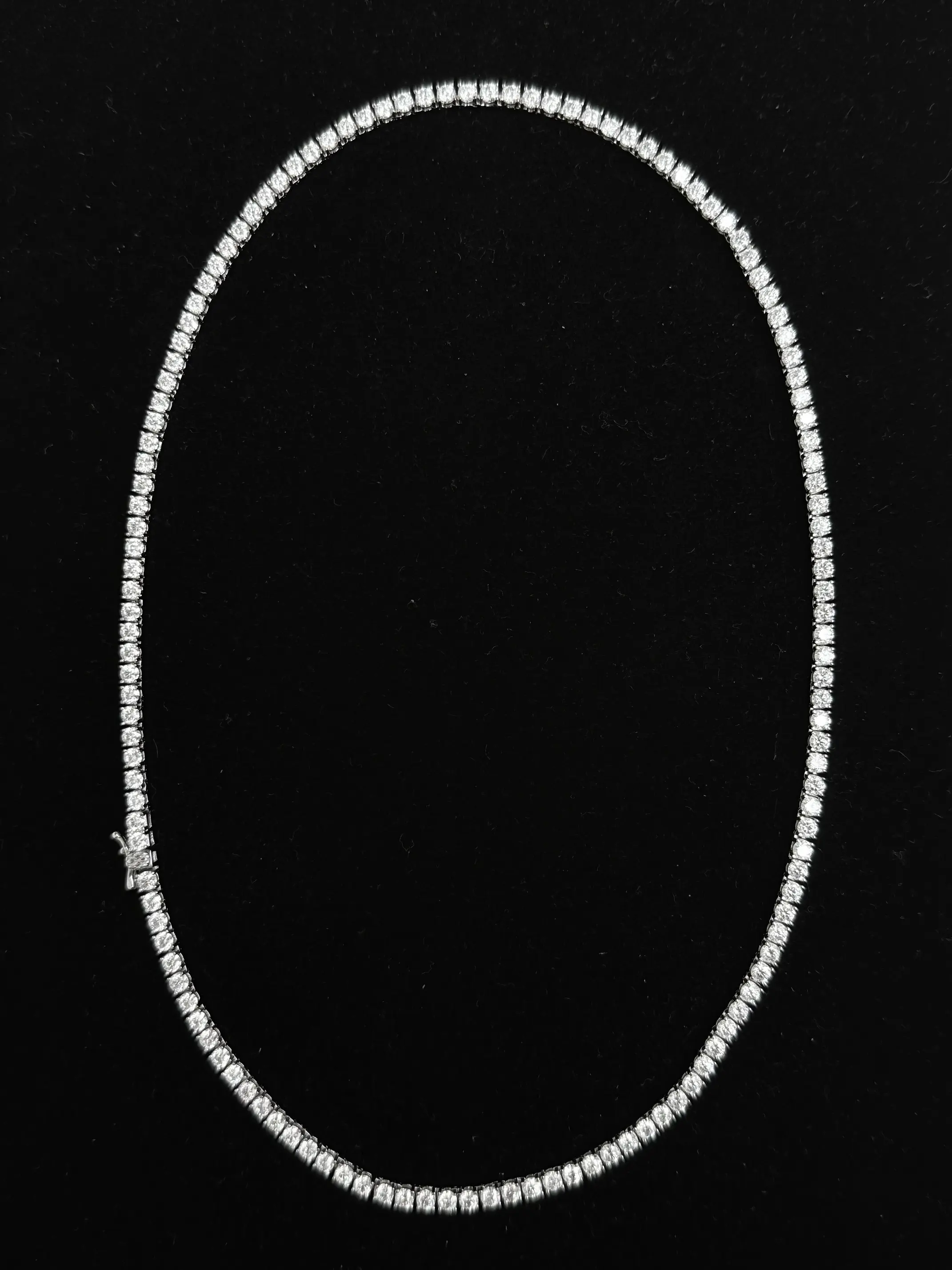 AXNT SOLID 925 STERLING SILVER MOISSANITE TENNIS CHAIN- PERFECT FOR EVERYDAY WEAR
