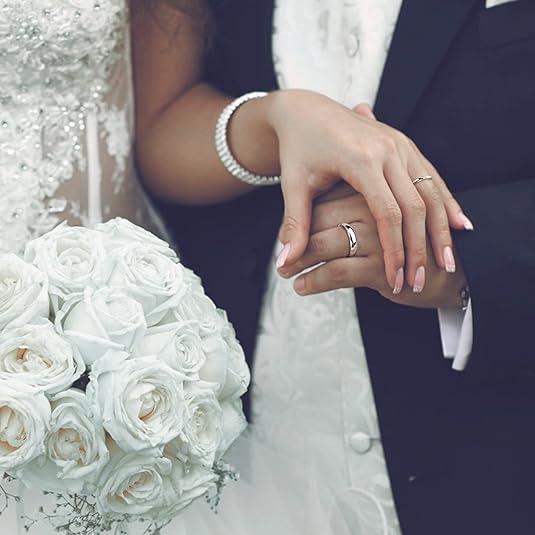 【Wedding band】Fansilver Rings for Women Men High Polished Band Thumb Stackable Ring Comfort Fit 1mm 2mm 4mm