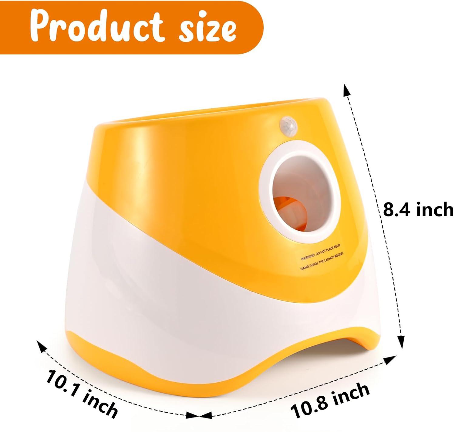 Automatic Dog Ball Launcher with 3 Mini Tennis Balls (2 Inch), 3 Adjustable Distances, Small & Medium Dogs Interactive Toy for Indoor Outdoor Play Durable Chew Automatic Dog Ball Launcher with 3 Mini Tennis Balls (2 Inch), 3 Adjustable Distances, Small & Medium Dogs Interactive Toy for Indoor Outdoor Play Durable Chew