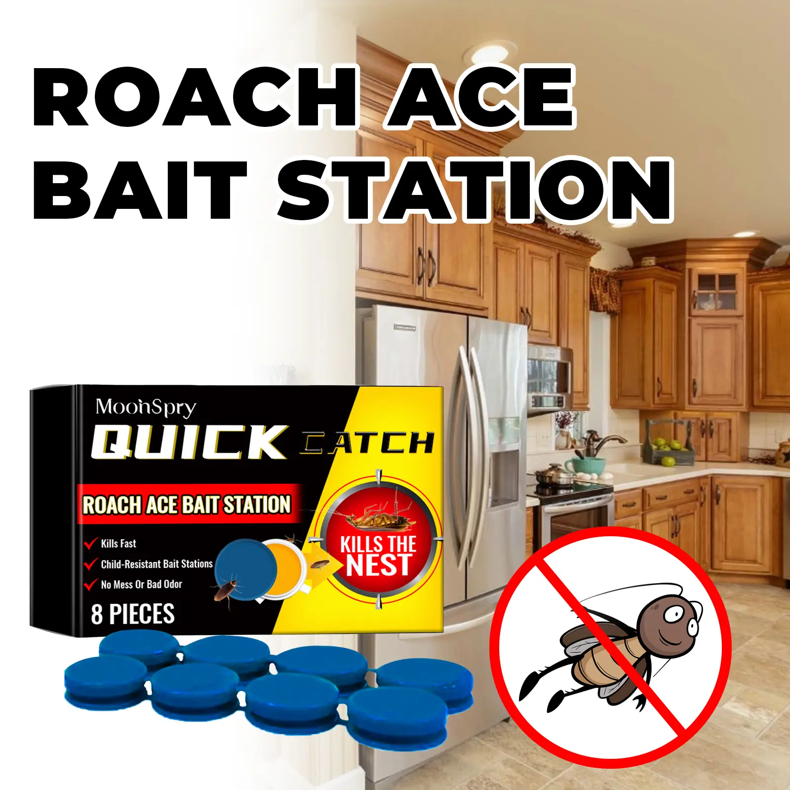 Indoor Cockroach Killer Cockroach Solution, Home Pest Repellent, Effective Insect Control for Household Pest Elimination