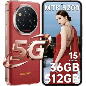 OUKITEL WP210 512GB Rugged Smartphone 5G Unlocked-36(12+24)GB+512GB,8800mAh Massive Battery, 6.7" AMOLED 120Hz Display,108MP Camera, IP68/69K, Android 15, 45W Fast Charge, Dual SIM,Fingerprint, WiFi 6,Red