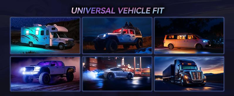 ANDEMAN 1200W Car Subwoofer with APP Control and Colour Light, 10'' Slim Under Seat Powered Car Subwoofer w/Built-in Amplifier & Hi/Lo Input, Bass Speaker Subwoofer for Car/Truck/SUV/Jeep/MPV