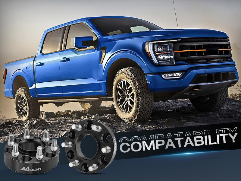 Nilight 6x135 Wheel Spacers for 2015-2022 Ford F150,1.5inch Wheel Spacers M14x1.5 Studs and 87.1mm Hub Bore Compatibility with 2015 2016 2017 2018 2019 2020 2021 2022 Expedition Navigator-4pcs