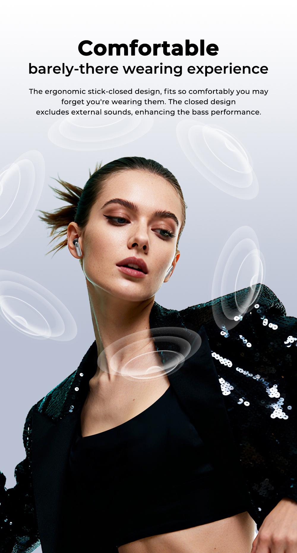 HTC Earbuds Wireless Earbuds, Bluetooth 6.0 Earphones, Heart Rate Monitoring Earbuds, Sports Headphones With Microphones, LED Display High Fidelity, Suitable for Office, Sports, Study and Audio Calls, Active Noise Cancellation