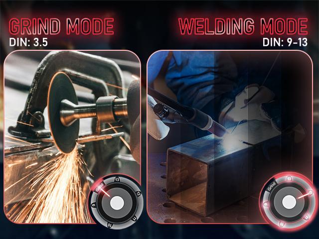 YESWELDER LYG-L600A True Color Auto Darkened Welding Helmet | Anti-Blue Light Welding Mask with 2 Sensors | Wide Shade 4/9-13 Welding Hood for TIG MIG ARC Grinding