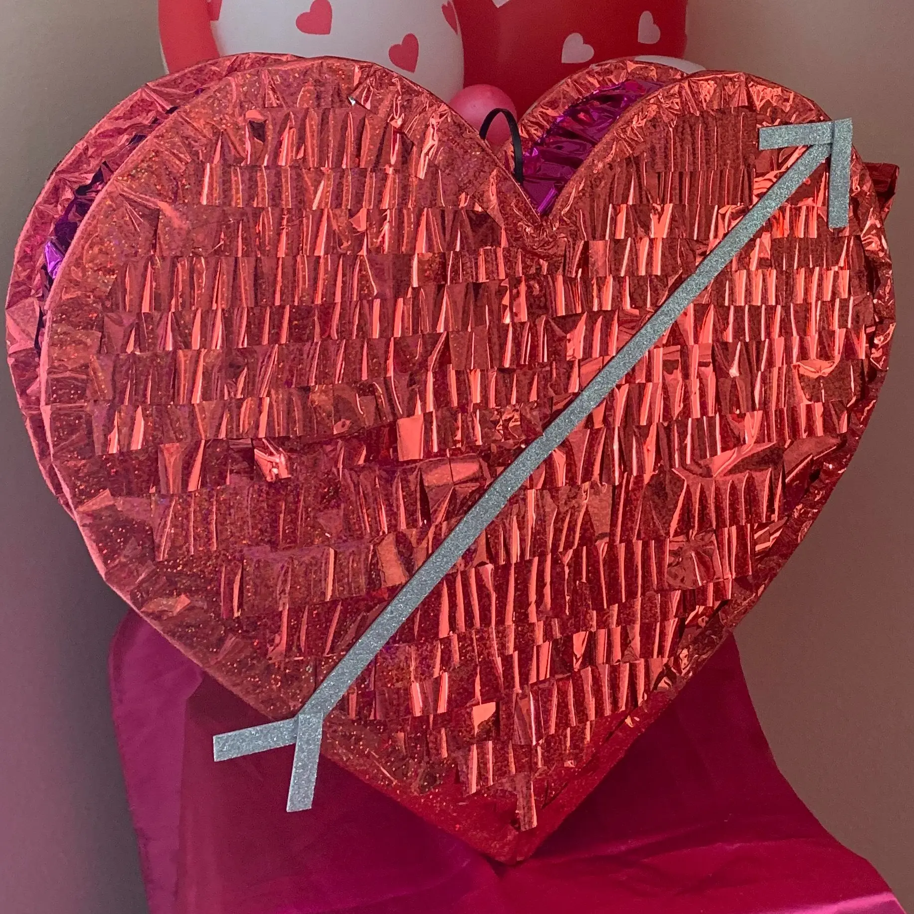 Valentine's Day Heart Piñata Red - Romantic Party Decor, Love Gift, Valentine Decoration