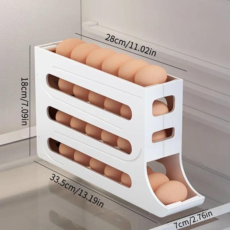 Efficient Egg Storage Solution - Automatic Rolling Type Egg Storage Box for Fridge Organization and Freshness