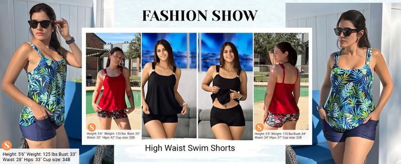 Daci Tankini Swimsuit with Shorts - Two Piece Tummy Control Bathing Suits Flowy Swim Top with Two Pockets Boy Shorts 2026 Daci Tankini Swimsuit with Shorts - Two Piece Tummy Control Bathing Suits Flowy Swim Top with Two Pockets Boy Shorts 2026