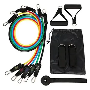 Bell & Howell Resistance Bands 10-piece Fitness Kit with Pouch