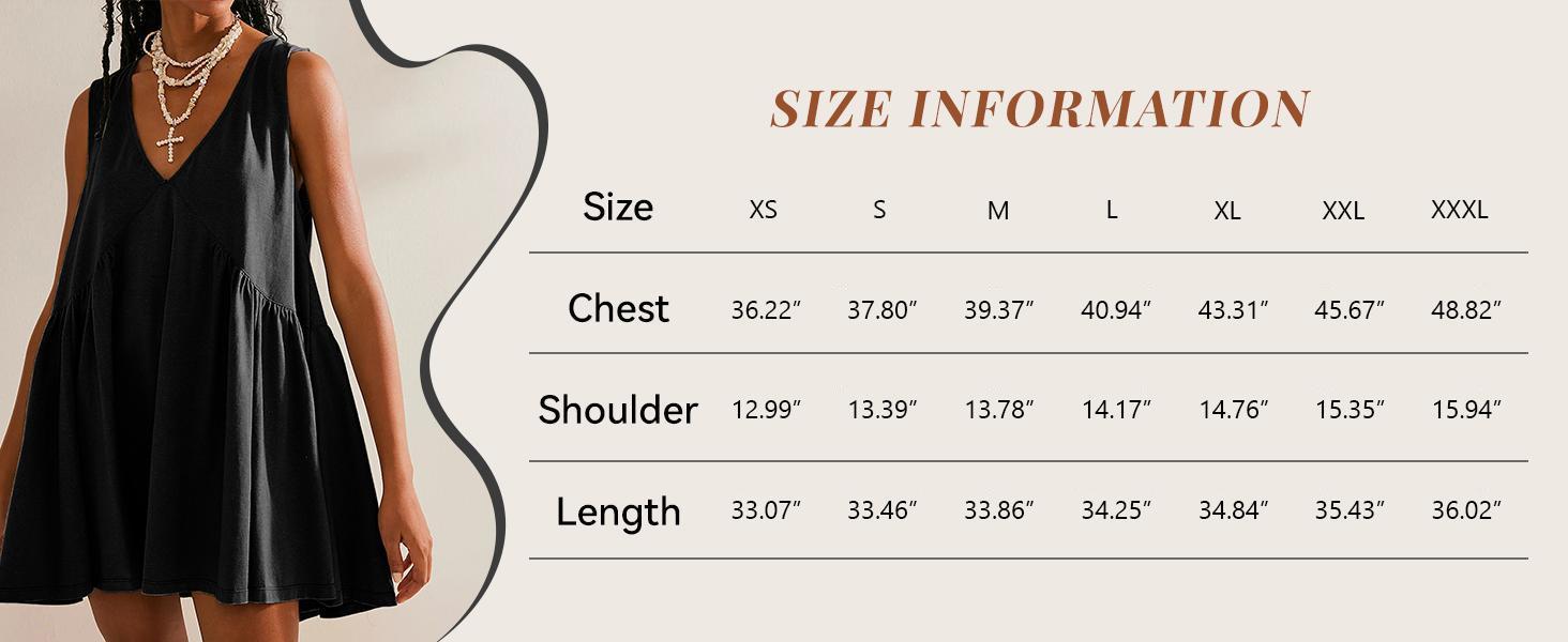 Tanming Women's V-Neck Sleeveless A-Line Mini Sundress - Casual Wear Basic Cute Trendy Clothes for Women, Flowy with 2 Side Pockets