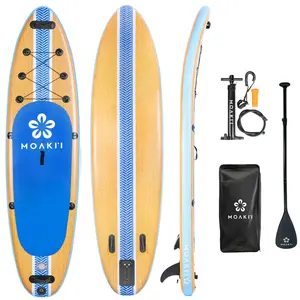 MOAKI’I Kiva 11' Inflatable Paddle Board – Touring SUP Kit with Paddle, Pump & Backpack (Blue)
