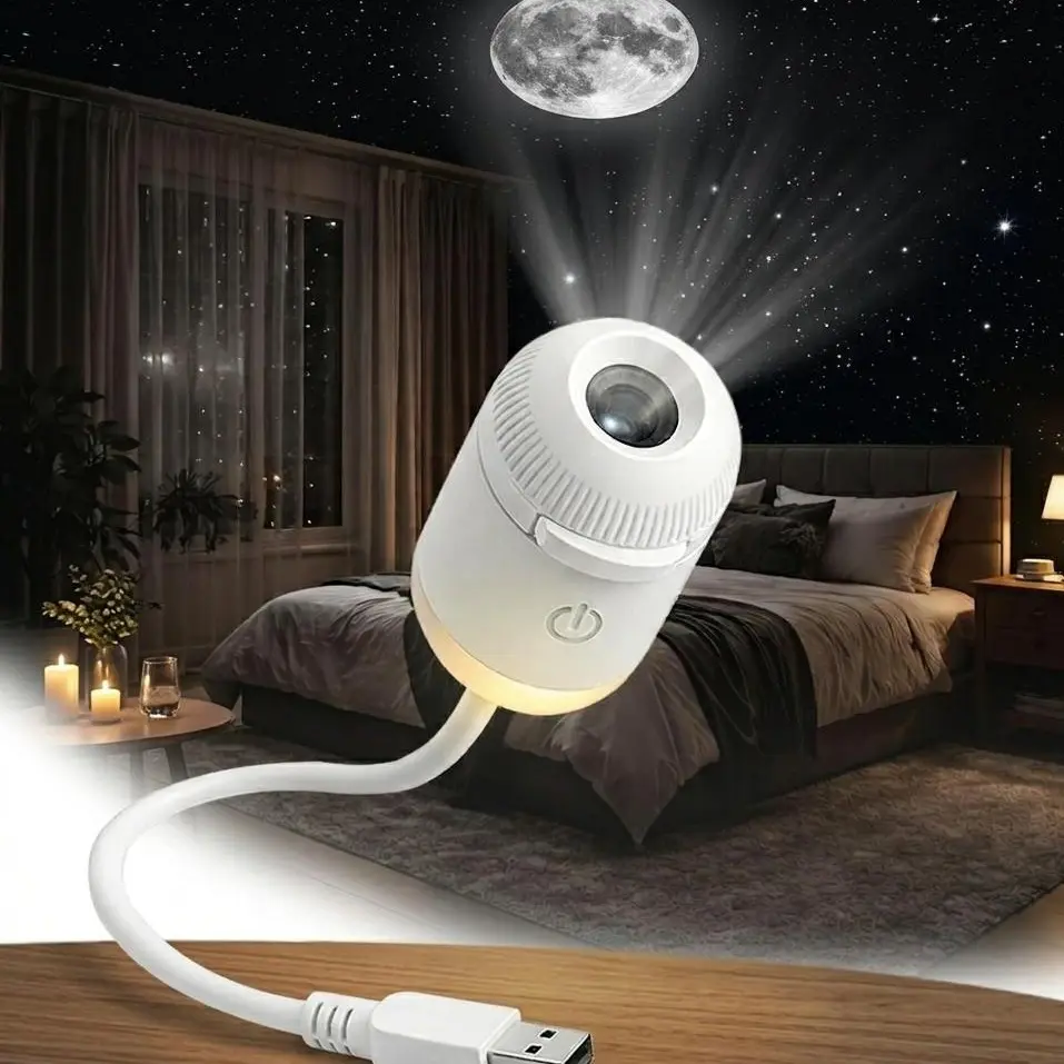 USB Galaxy Projector Night Light, 2-in-1 Starry Sky Projector Night Light, 360 Degree Rotatable, Star Ceiling Light for Bedroom, Car Roof Star Lights for Kids Adults