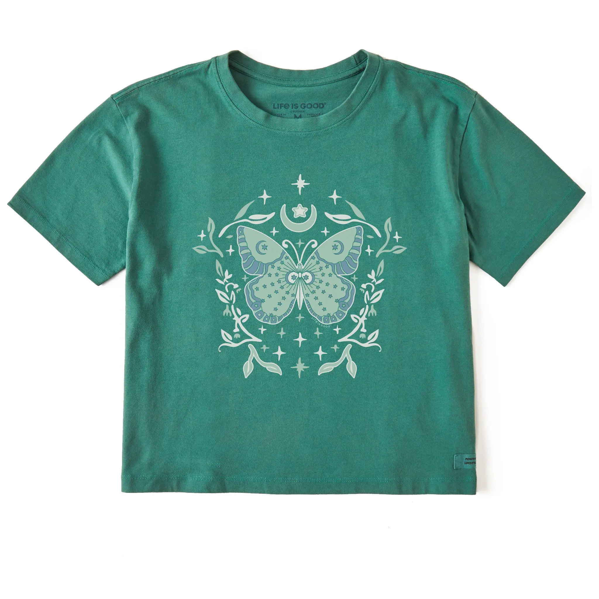 Women's Divine Butterfly Short Sleeve Crusher Boxy Tee