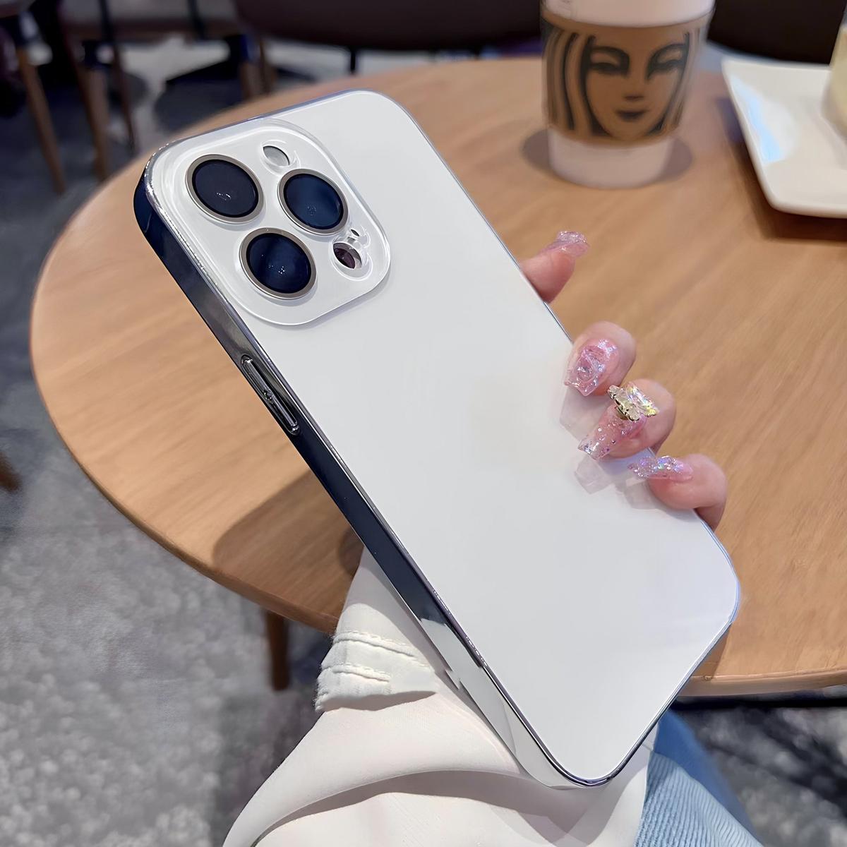 Electroplated Clear Case for iPhone 17 Pro Max 16 15 14 13 Pro Ma, Slim Soft TPU Phone Cover, Shockproof Anti-Fall Protective Case