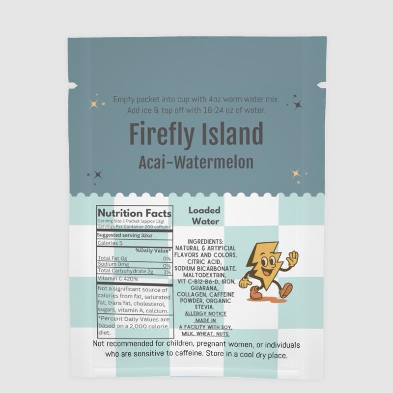 Loaded Water- VIRAL Loaded Water POWDERED BEVERAGE- 200mg Natural Caffeine - Sugar Free & Gluten Free - Energy Boost Drink Mix - 32oz Refreshing Beverage - Made in USA