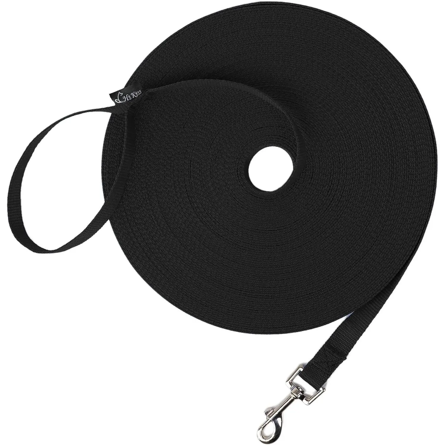 Dog/Puppy Obedience Recall Training Agility Lead - 15ft 20ft 30ft 50ft 100ft Training Leash - Great for Play, Camping, or Backyard - Black 30ft