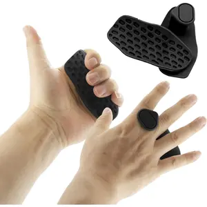 2 Ergonomic Anti-Slip Rubber Hand Gloves | Silicone, Hook-and-loop Closure, Ideal for Weight Lifting, Pull-Ups, Gym Training, Universal Fit