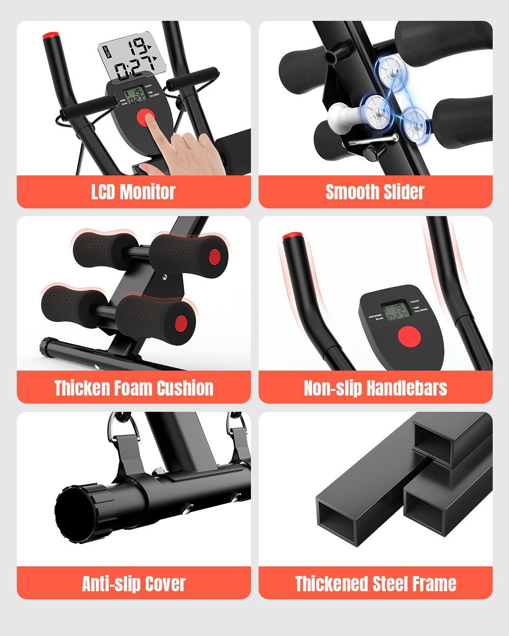 RELIFE REBUILD YOUR LIFE Adjustable Ab Trainer Machine Foldable Ab Workout Equipment for Home Gym, Core & Abs Exercise Machine, Arm Leg Glute Shaper RELIFE REBUILD YOUR LIFE Adjustable Ab Trainer Machine Foldable Ab Workout Equipment for Home Gym, Core & Abs Exercise Machine, Arm Leg Glute Shaper