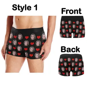 Personalized boxer briefs, custom face Men's Photo underwear, Valentine's gift
