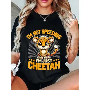 100% Cotton Cheetah Lover Cheetah Leopard I'm Just A Cheetah T-Shirt
