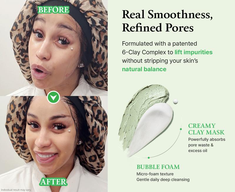 [FULLY Official Shop] Green Tomato Trio Bundle (Clay Mask Cleanser + Serum + Cream) Pore Lifting with 65% Green Tomato Extract and Vitamin C, Facial Moisturizer for Hydration and Elastcity, Fragrance Free, Vegan & Dermatologically Tested, 8.46 fl.oz