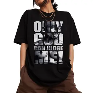 Cotton Only God Can Judge Me Tupac Shirt, Tupac Graphic Tee, Tupac Shakur Shirt, 2Pac Shirt, 90s Merch, Hip Hop 90s Legends Shirt, Rapper Shirt, Rapper Merch
