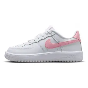 Little Kid's Nike Force 1 Low Lace White/Med Soft Pink-White (IF1673 104)