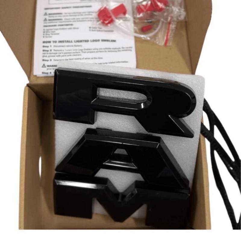 2019–2023 RAM 1500 Black Lighted Grille Emblem – White LED (Mopar Licensed)